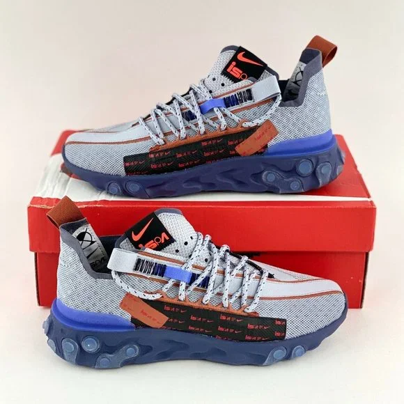 Nike React ISPA Wolf Grey Women's Size 6 Sneakers Shoes Gray Purple - Picture 1 of 12